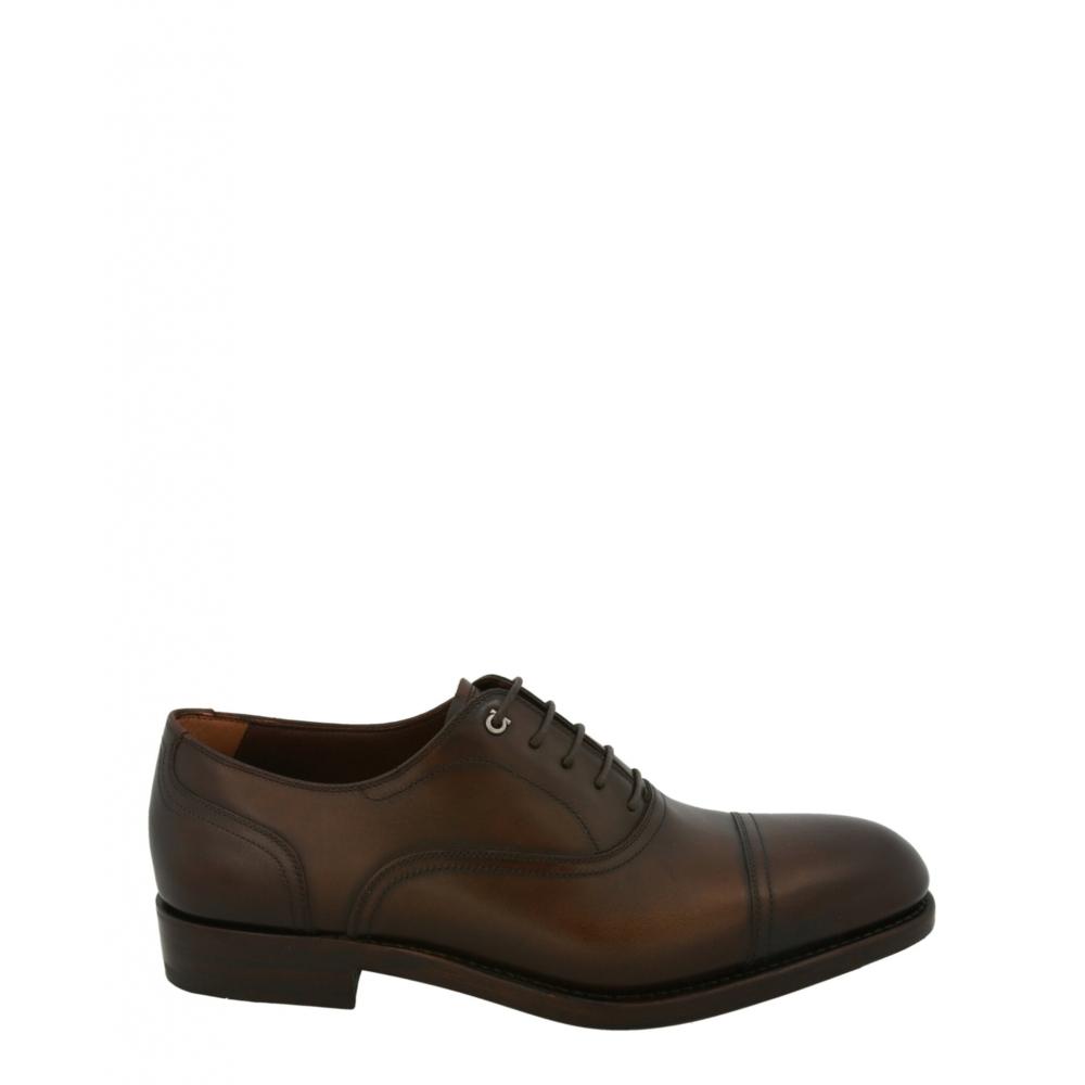 

Salvatore Ferragamo Baron Leather Oxfords Brown US 7.5