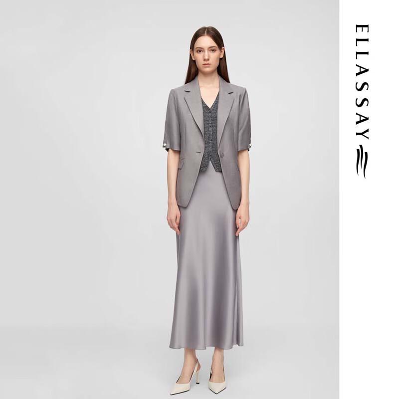 ELLASSAY Women's Wrinkle-Resistant Short-Sleeve Blazer