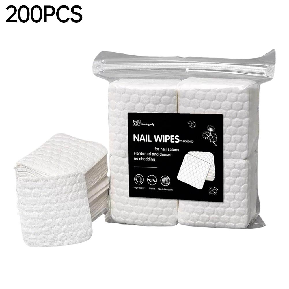 White Nail Cotton Pad For Nail Wipe Lint-Free Nail CottonGel Polish RemoverNail Art Cleaning Tool