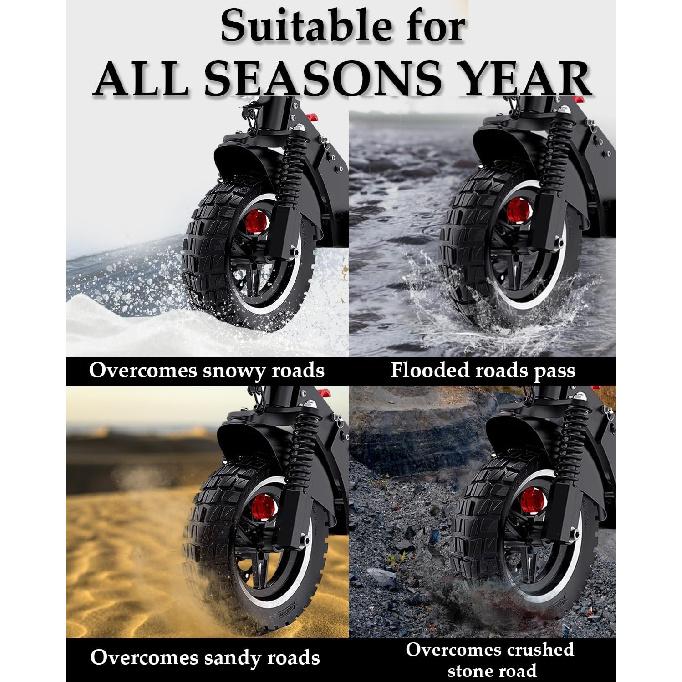 10 Inch 10x2.75-6.5 Off-road Rubber Outer Tire with Inner Tube Suitable for Speedway 5 Dualtron 3 Hover-1 Alpha Hiboy Titan PRO Electric Scooter