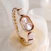 Artistic Oval Quartz Ladies Watch With Waterproof Function For Fashion Women