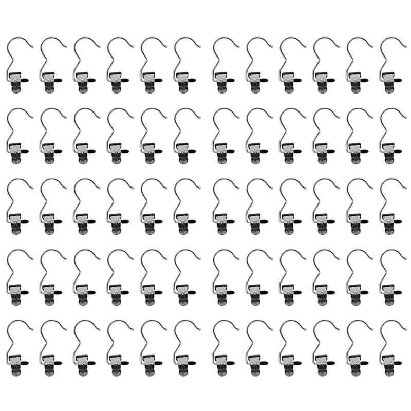 

60PCS Legging Organizer For Closet Pants Hangers Space Saving Portable Stainless Steel Single Clips-B61B