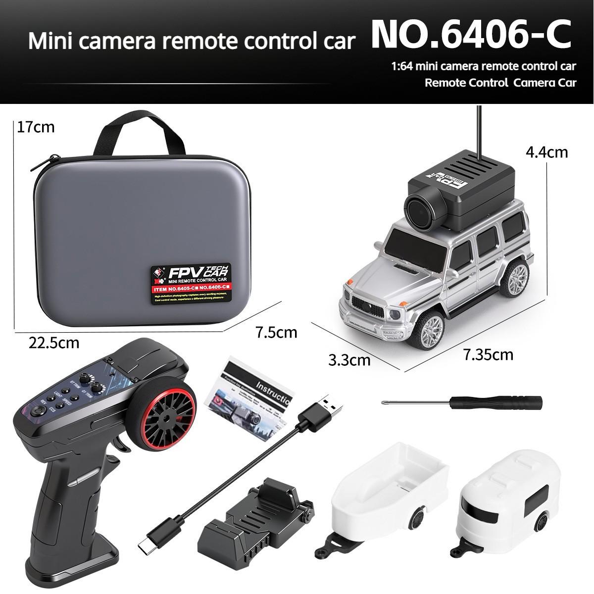 

6401-C Remote Control Car 1:64 Mini Remote Control Car FPV Camera 2.4G Drift Car Children s Toy белый