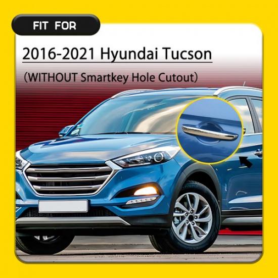 Door Exterior Cover Handle Trims Left Right For 2016- Hyundai Tucson Chrome