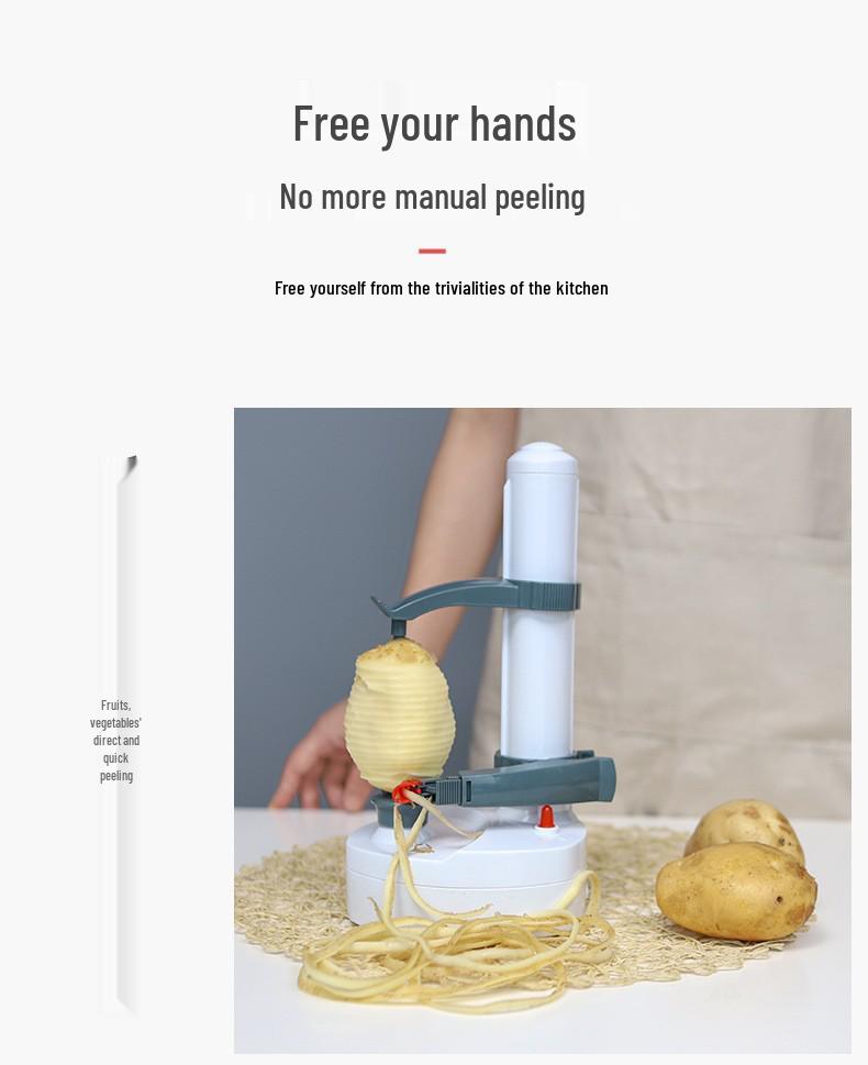 Multifunctional Electric Peeler - Fruit & Potato Peeling Machine, Washable & Removable
