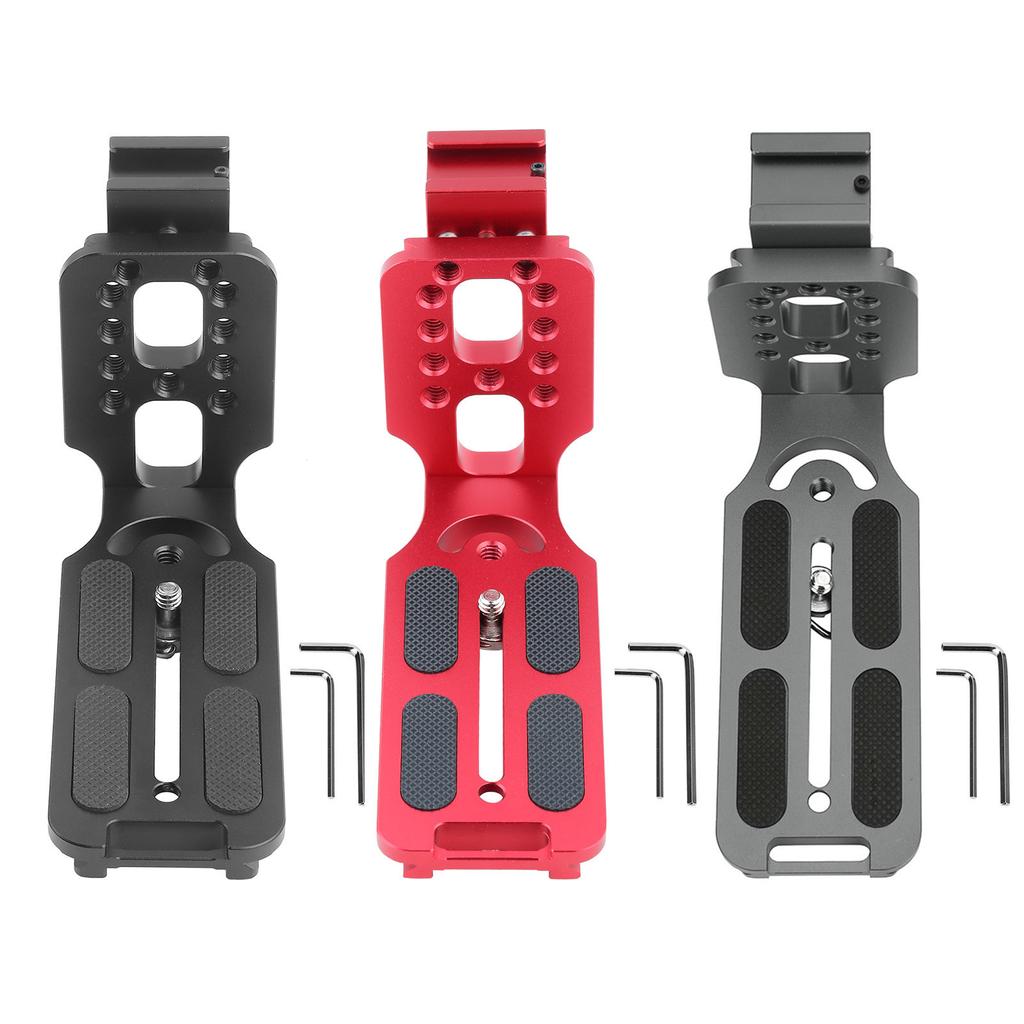 L Shape Quick Release Plate  Metal L Shape Quick Release Plate with Hot Shoe Mount for Hydraulic Ballhead SLR Camera