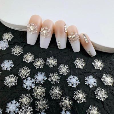 New Style Christmas Glitter Snowflake Nail Art Accessories