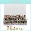 128pcs Nut Steel Rivet Colorplated Zinc Boxed M345681012 Combination Vertical Thread