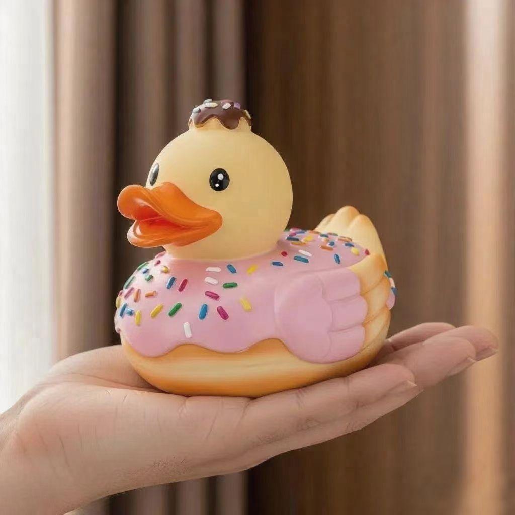 Weihnachtsdekoration Lebkuchen Süßigkeiten Ente Statue Niedliche Fruchtente Figur Kreatives Heim Schreibtisch Ornament Weihnachtsgeschenke