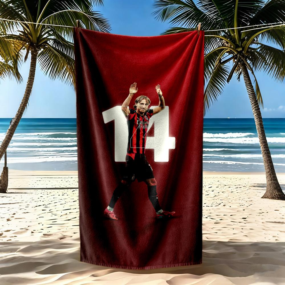 Ac Milan Beach Towel Soft Durable Quickdry Comfortable Lightweight Suitable For Swimming Gym Camping Yoga Vacation