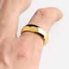 Ring in a Golden Gloss End, Featuring a Modern Minimalist Design Suitable for Weddings And Everyday Use. Showcasing a Stylish Polished Surface