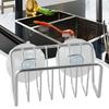 Versatile Metal Sink Sponge Holder Draining Basket Kitchen Rack with Suction Cup