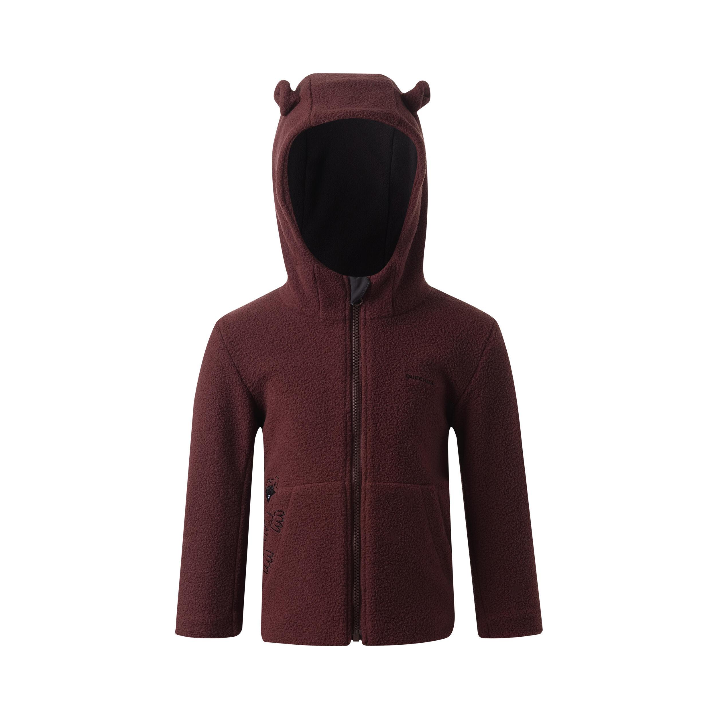 

DECATHLON Solid Colour Hooded Zipper Jacket Reddish Children s Model 4-5Y красно-желтовато-коричневый
