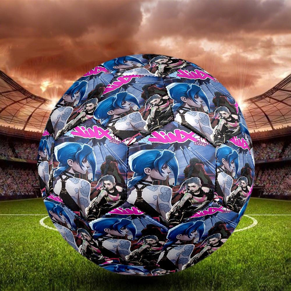 Jinx Print Size 5 Soccer Ball, Standard Match Football for Sports Game and Team Practice, Ideal Gift for Soccer Fans