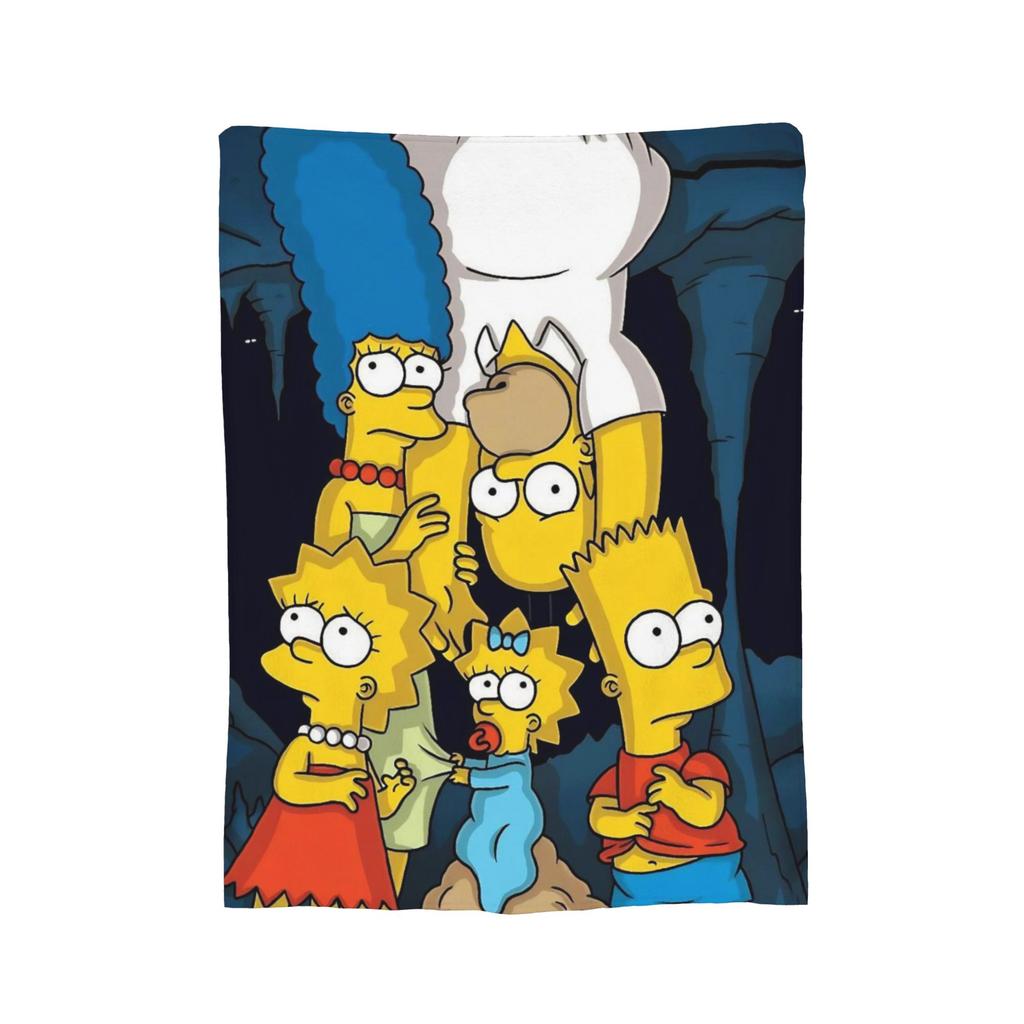 Simpsons Cartoon Blankets Velvet Autumn/Winter  Breathable Soft Throw Blankets for Bed Travel Bedding Throws