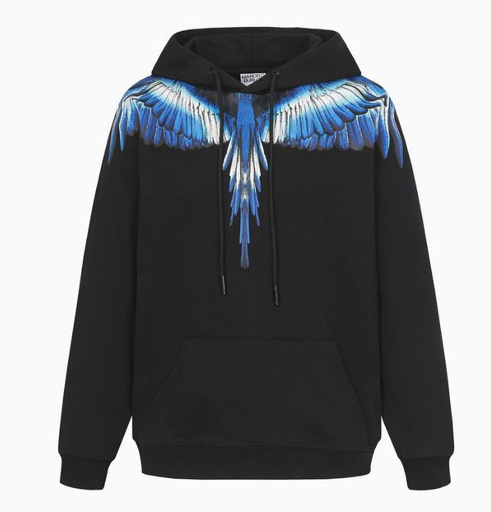 Felpa con cappuccio Marcelo Trendy Feathered Wings: Felpa girocollo unisex con motivo a fulmini e serpenti multicolore Phantom Wings.