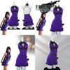 Elegant Fantasy Tifa Purple Dress Cosplay Outfit For Game Role Play In Polyester