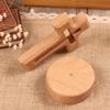 Wood Cross Ornament with Bottom Holder Decorative Figurine Decoration for School Office Bedroom Tabletop Decoration