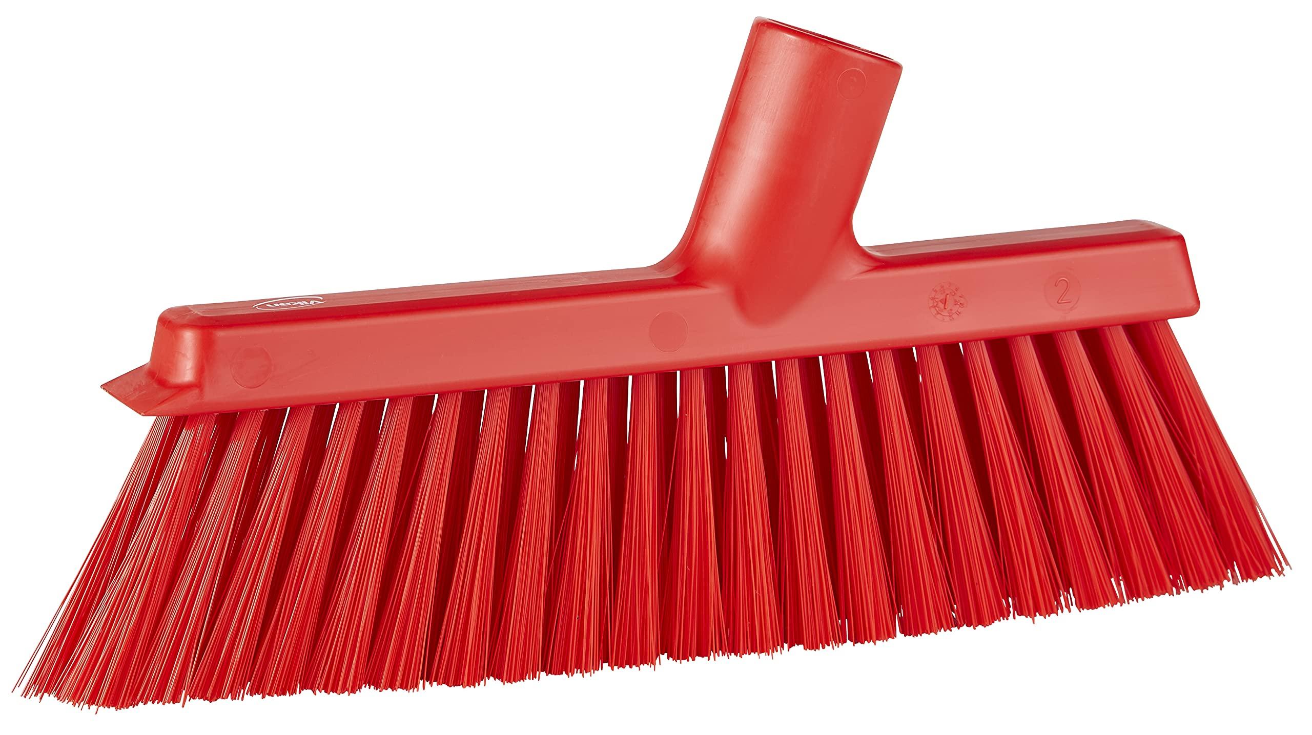 

Vikan Floor Broom 3103 Red HACCP Kyowa Clean Broom with Scraper Ergonomic Design Colorful Chemical Resistant Durable