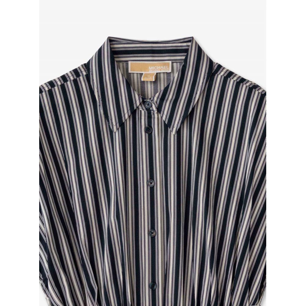 Michael Kors Striped Cotton Poplin Midi Dress Jt683pslun6990 Midi Midi Dress Midi