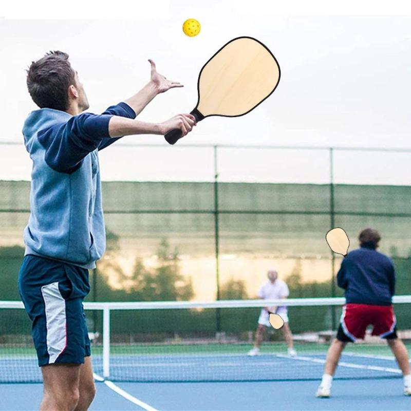 Raquette de Pickleball en Bois Raquette de Pickleball Raquettes de Pickleball Légères avec Poignée Ergonomique Rembourrée Cadeaux pour Hommes Femmes