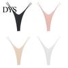 Thong Low Rise Elastic Waistband Solid Color Lady Panties Sexy Double Straps Bikini Style Briefs