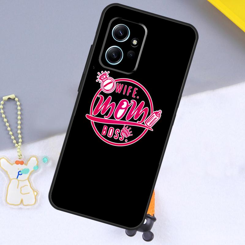 Wife Mom Boss Case For Xiaomi Redmi Note 13 14 9 10 11 12 15 Pro Plus Cover For Redmi 13C 15 C 12C 14C 10C