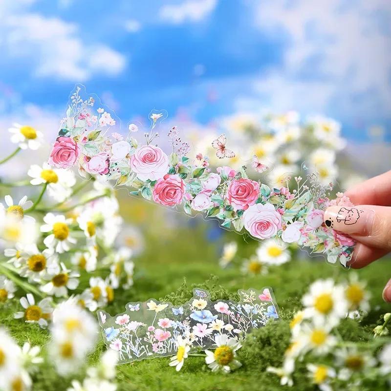 20pcs Botanical Landscaping Sticker Secret Floral Collection Floral Handbook Supplies Stickers Package Scrapbook 182*69mm