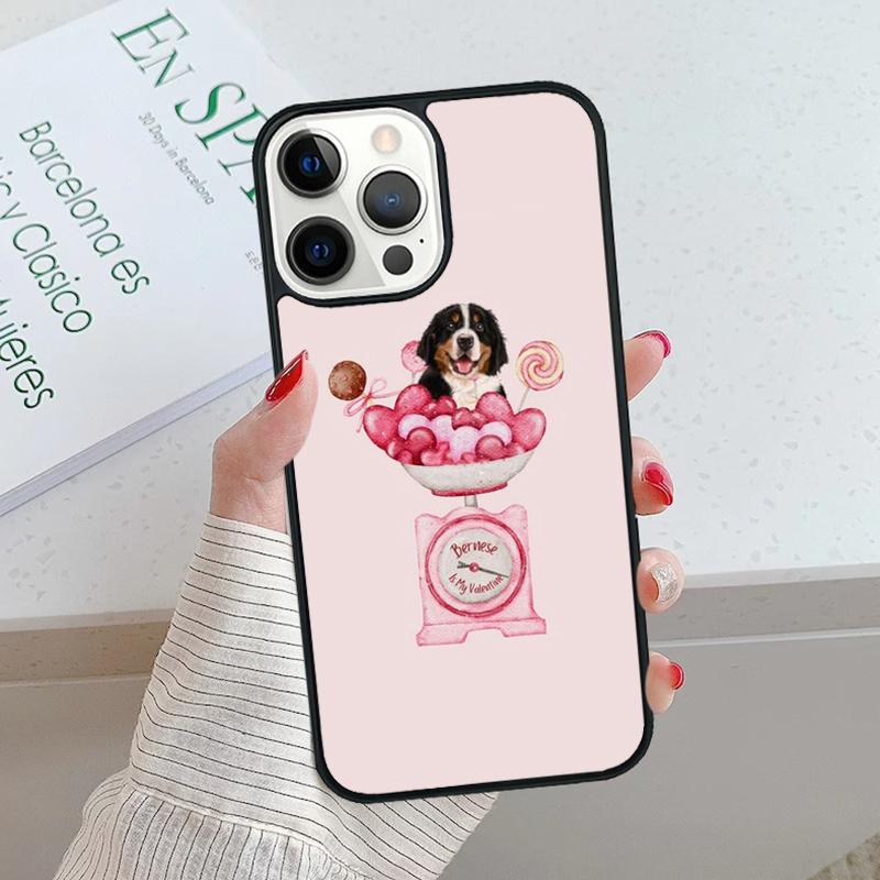 Funny Bernese Mountain Dog Phone Case cover For iPhone 17 Air 15 16 16e 14 13 12 11 Pro Max Coque For Apple PLUS fundas