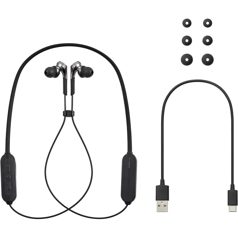 Audio-Technica ATH-CKS660XBT GM Wireless Earphones, Bluetooth, Solid Bass, with Microphone, Gunmetal Color (ATH-CKS660XBT GM)