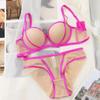 French Underwear Sexy Smooth Color Contrast Straps Gather Underwear Small Chest Big Anti-sagging Bra Cover