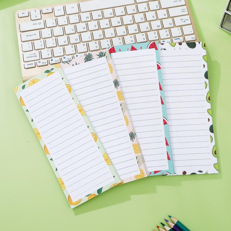 4 Pack Magnetic Memo Pads Reusable Refrigerator Notepad for Shopping Grocery Lists Family Schedule Planning Paper Pads