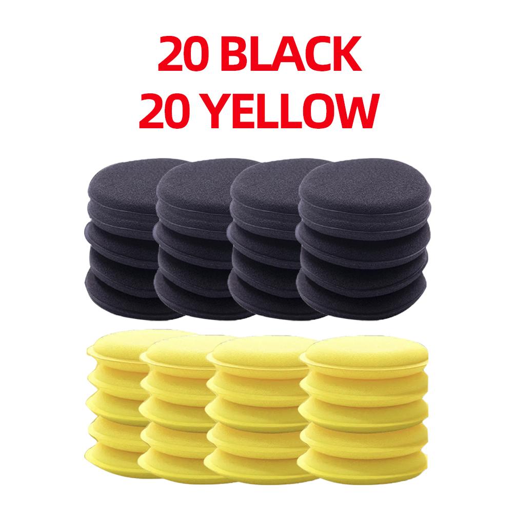 30/40Pcs Car Round  Polish Wax Foam Applicator Pads 10CM Sponge Clean Washer Washing Tool