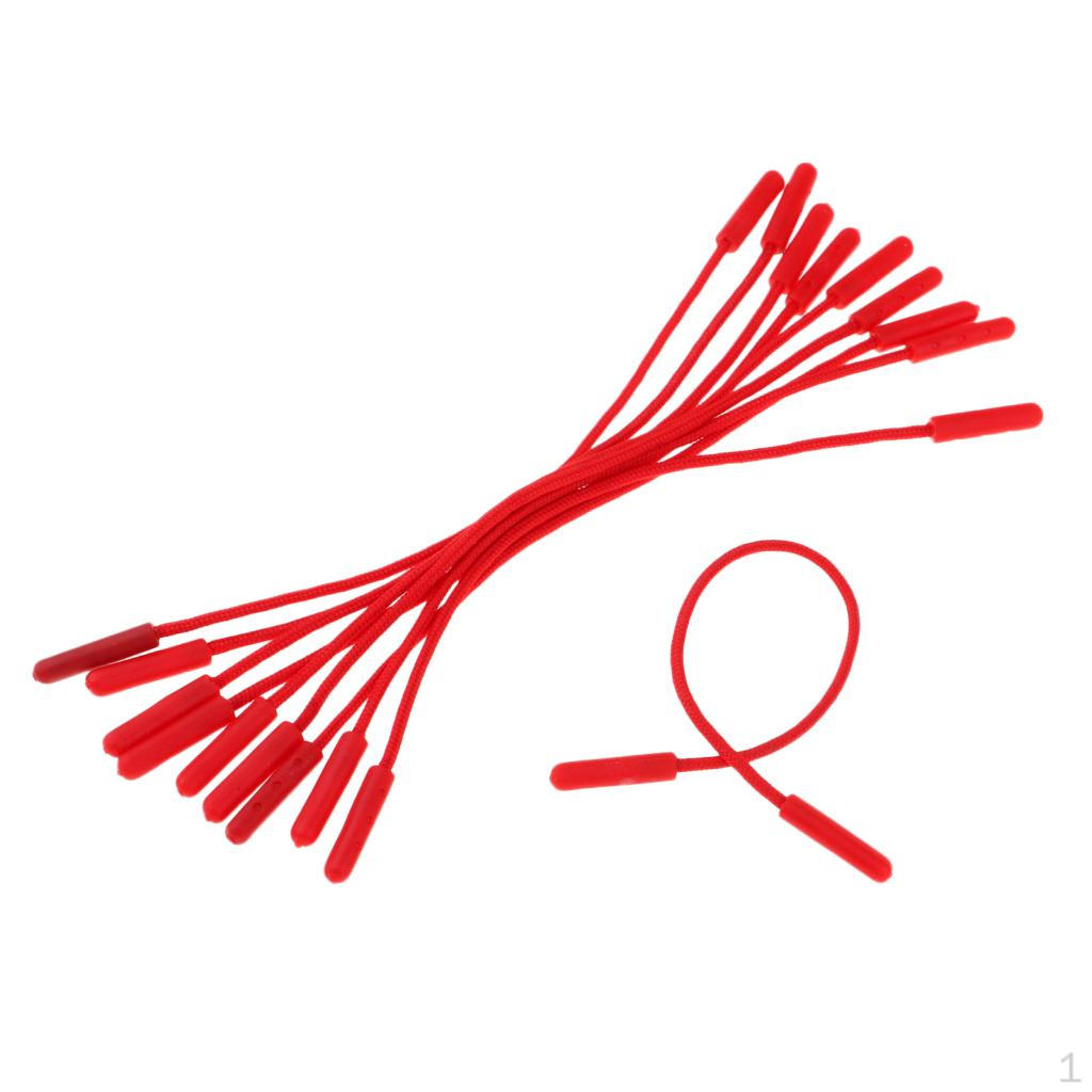 10 Pieces Zip Puller Zipper Pull Nylon Cord Fastener Replacement Slider Jacket Backpack