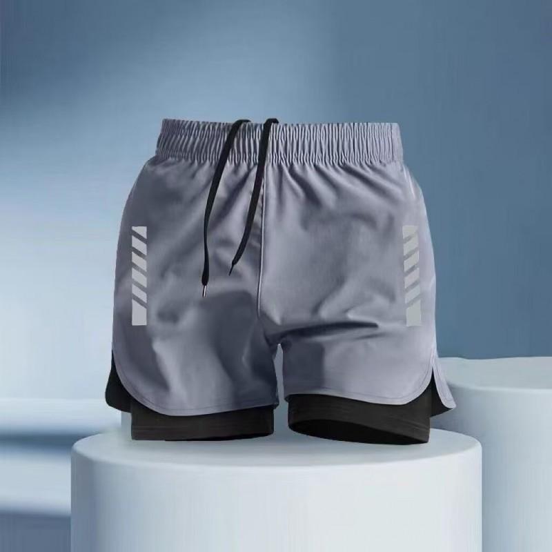 Mens Quick-Dry Board Shorts With Double-Layer Lining Swimming Surfing Running Beach Sports