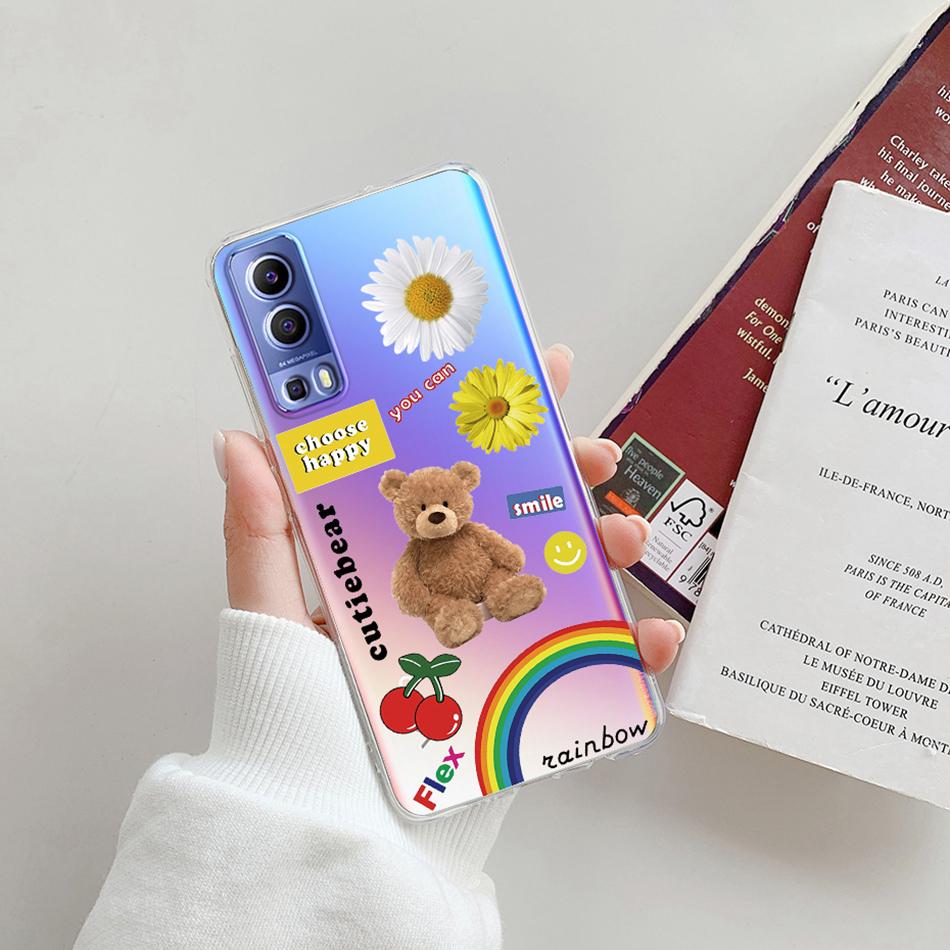 For Vivo Y72 5G Case V2041 Silicone Soft Transparent TPU Phone Cover For Vivo Y52 vivoY72 Y 72 52 5G Case Funda Protective Coque