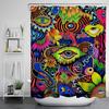New Modern Style Psychedelic Series Shower Curtain Polyester Waterproof Mildew Proof Abstract Eyes Bathroom Curtain With Hooks