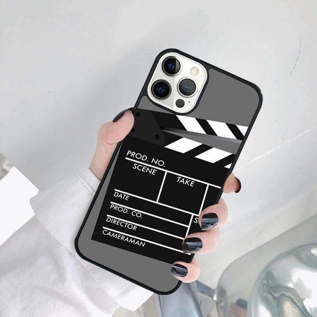 Film Movie Maker Clapper Board Phone Case Cover For iPhone 17 Air 15 Pro MAX 16 Plus 14 12 11 13 Coque