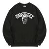 KAN6312 Kmb0166 Lettering Skullrain Fleece-Lined Sweatshirt Black