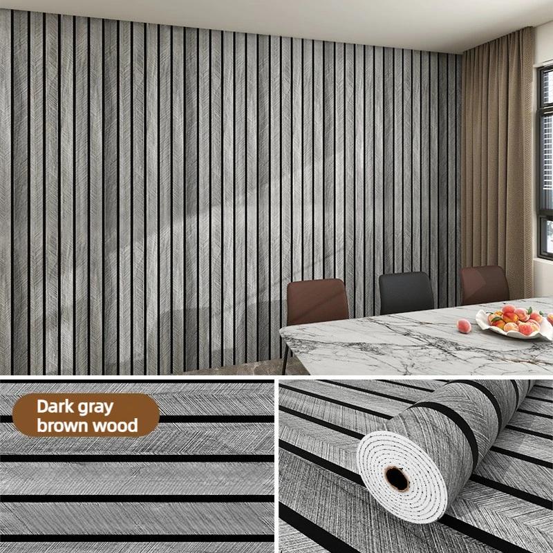 

Thick Brown Grid Peel and Stick Wallpaper Faux Plaid Design Waterproof and Moisture-Proof Ideal for Walls Ceilings Home Decor 40cm X 3m