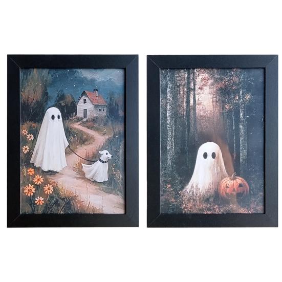 Framed Ghost Picture Ghost Wall Art Decoration Creepy Gothic Picture