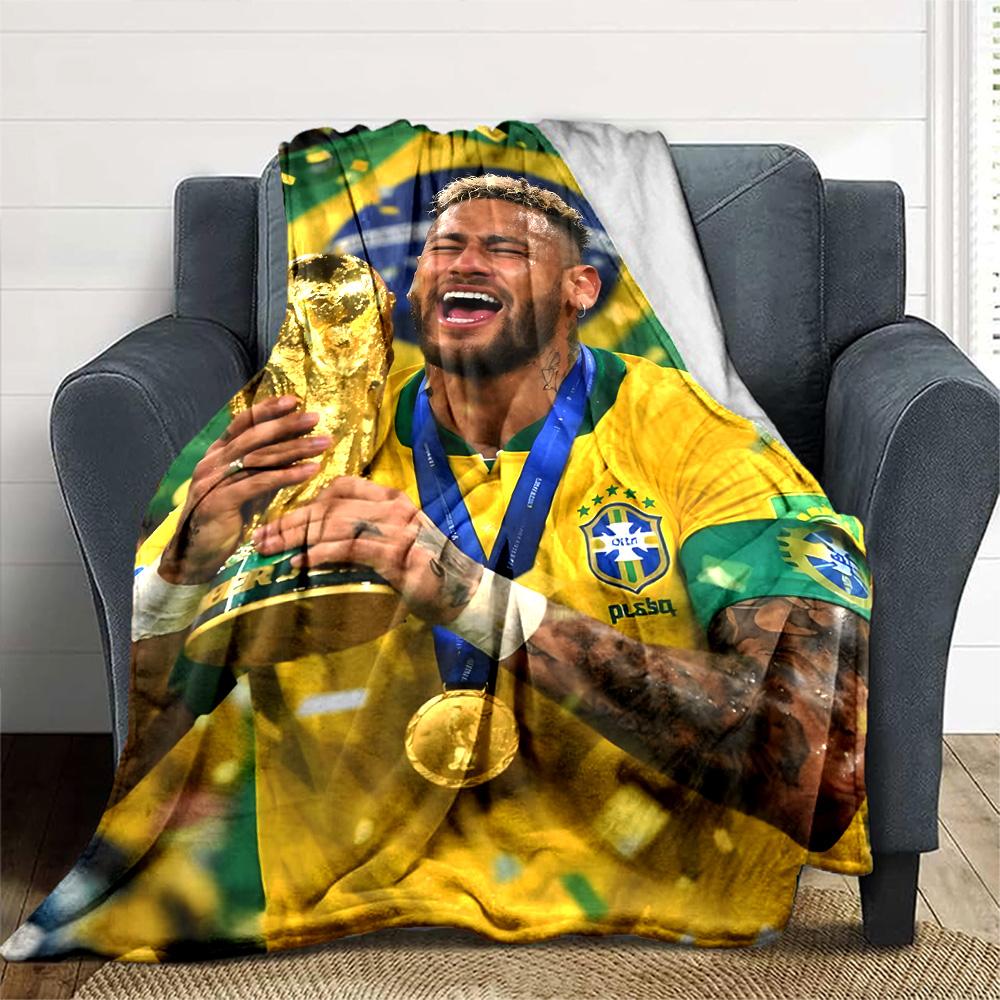 1pc Neymar18 Blanket, Gift, for Men and Women, Soft Blanket, Good for Sofa Bed Couch Travel, Lightweight Flannel Blanket