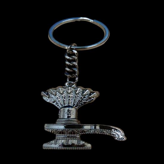 

@ Double Sided Lord Shiva Shivling Metal Keychain For Car Bike