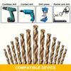 99Pcs High Speed Steel Metric Drill Bit Sets for Hardened Metal, Stainless Steel, Cast Iron, Wood and Plastic