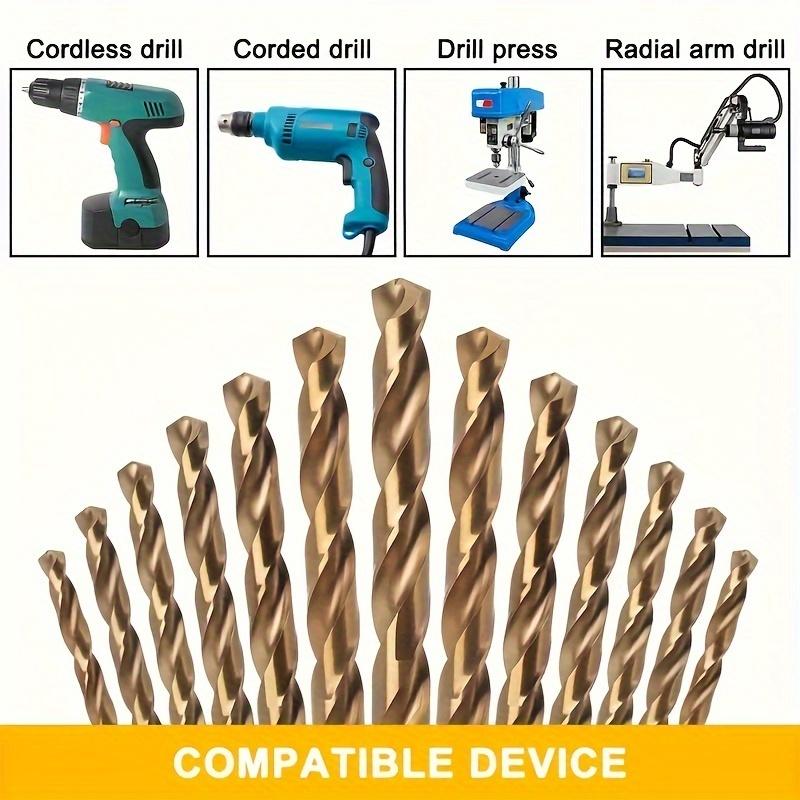 99Pcs High Speed Steel Metric Drill Bit Sets for Hardened Metal, Stainless Steel, Cast Iron, Wood and Plastic