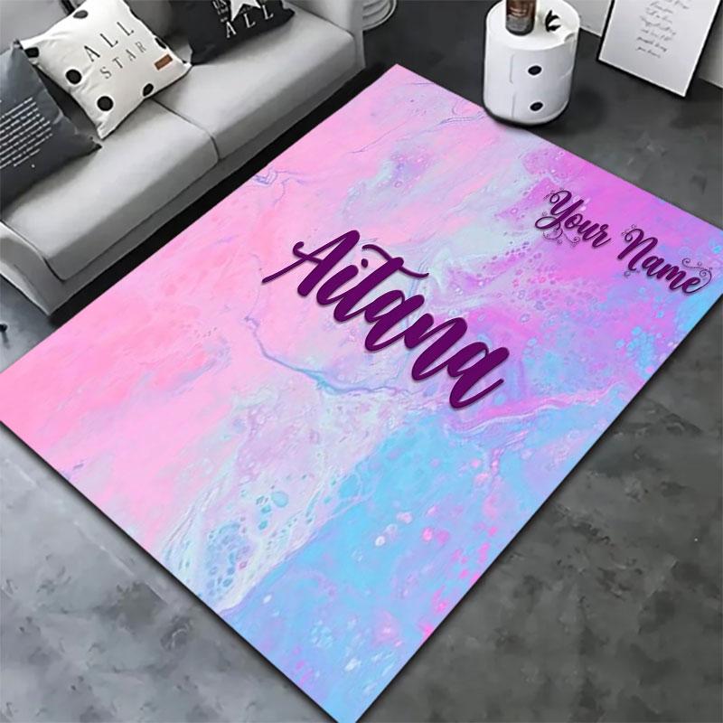 Aitana Custom Name Carpet Rug for Living Room Bedroom Home Sofa Decoration,Kids play Non-slip Floor Mat