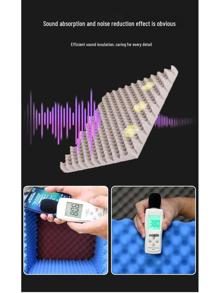 Self-Adhesive Soundproof Wave Panel for Home and Studio
