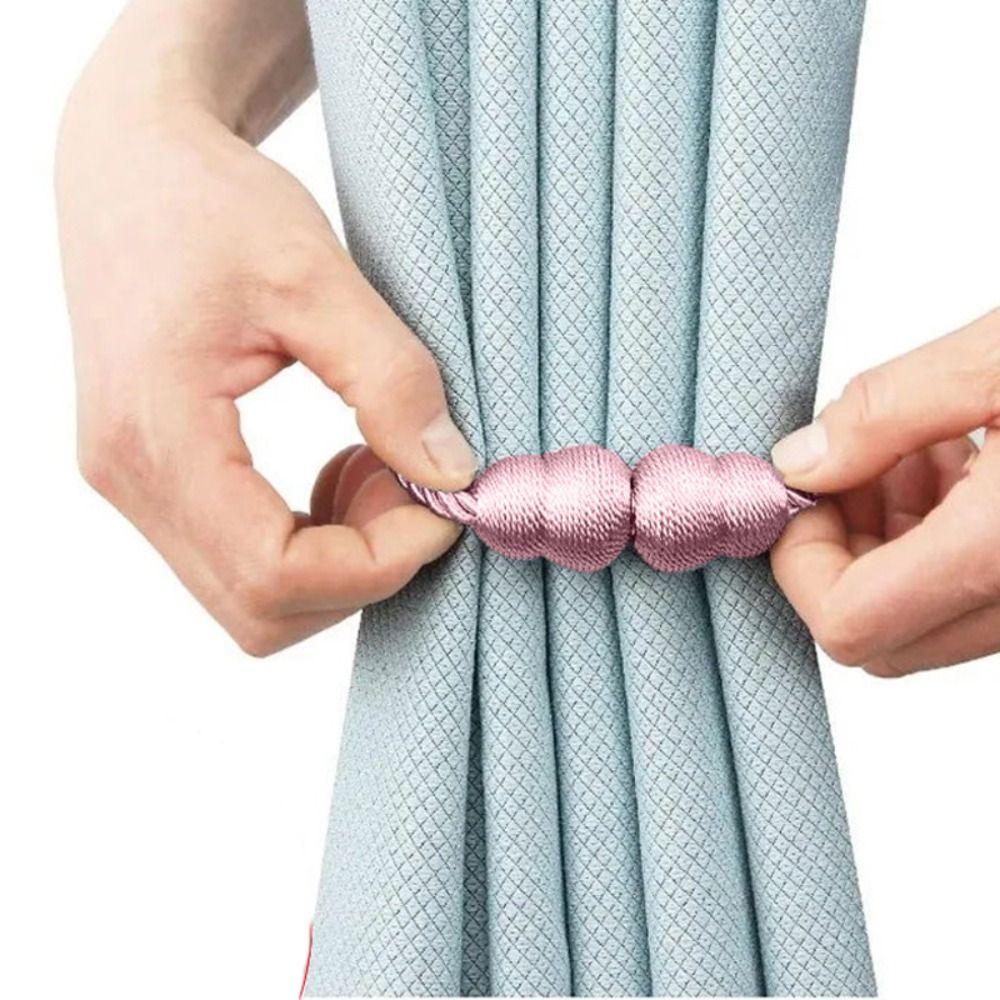 2PCS Gourd Shaped Magnetic Curtain Tieback Curtain Holder Curtain Clip Curtain Buckle  Home Decor