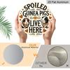 2D Flat, 1pc Vintage Guinea Pig Wall Art - Round Aluminum Hanging Sign with Fun Animal Design, Suitable for Wedding, Birthday, Thanksgiving