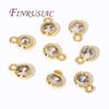 Kleine Anhänger, 18K Gold plattiert, für Halsketten, Messing mit Strasssteinen, Charms für Schmuckherstellung, Zubehör, DIY Armband Zubehör